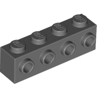 Lego kostka (kostička) 1x4 s nopy na jedné straně, tmavě modro šedá (4210725)
